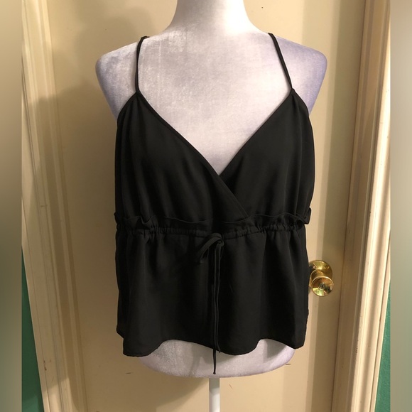 GBG Los Angeles Tops - GBG Los Angeles Cropped Cami with Crisscross Back